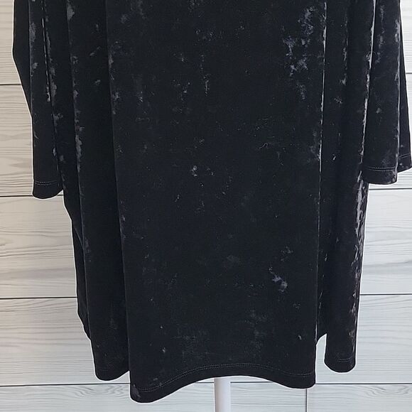 Catherines crushed velvet cold shoulder top Size 3X - Picture 3 of 11